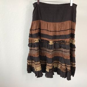 Zara TRF Women’s Tier Ruffle Skirt Size S